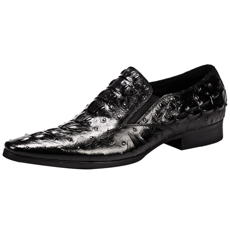 Men's Leather asual business breathable crocodile pattern trendy men's shoes